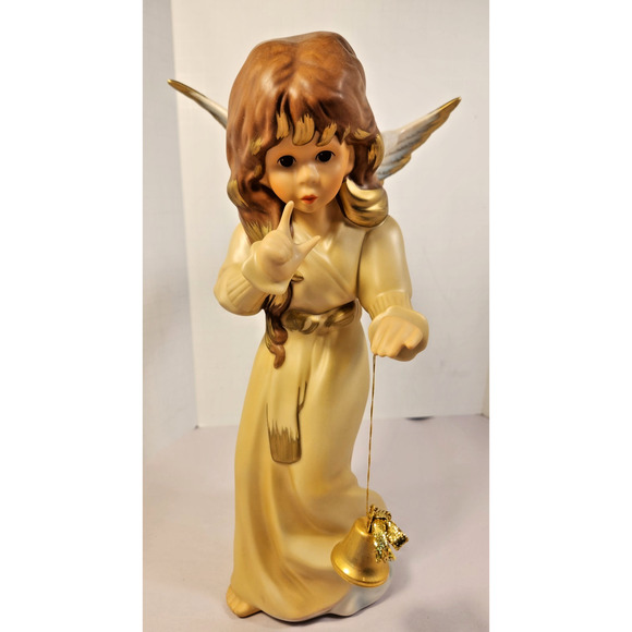 Goebel Weihnacht Christmas Angel Figurine With a Bell 12” With Box - Picture 1 of 15